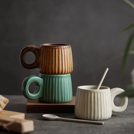 Cool Ceramic Mugs on a grey table