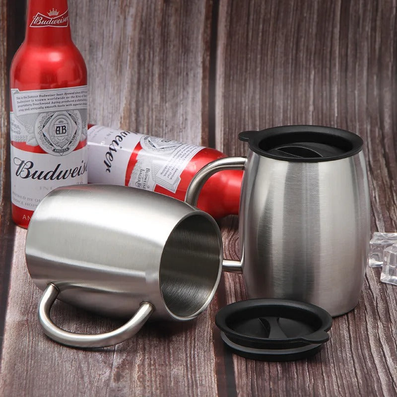 Two Stainless Steel Camper Mugs