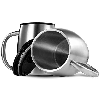 Stainless Steel Camper Mug Showing The Included Lid